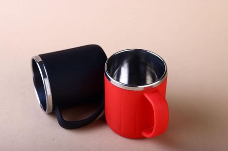 Ganesh Happy Time Stylish Coffee Cup With Handle | 200 ml | Set Of 2 (Colour May Vary)