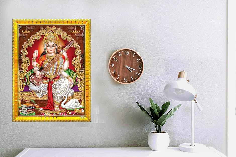 Goddess Saraswati Deity Photo | Divine Vibes