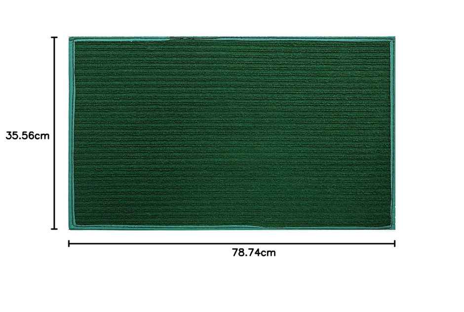 Kuber Industries Microfiber Anti Slip 3 Pieces Door Mat 14"x31"(Blue & Grey & Green) CTKTC33839