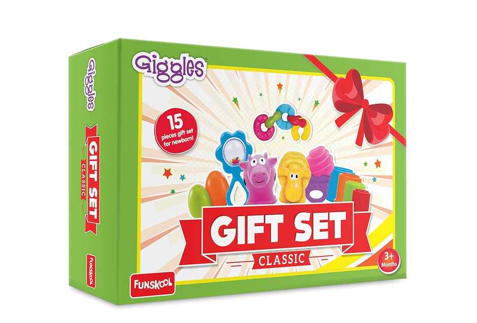 Giggles Funskool Gift Set Classic | Activity Toys for Development | Multicolor | 3 Months +