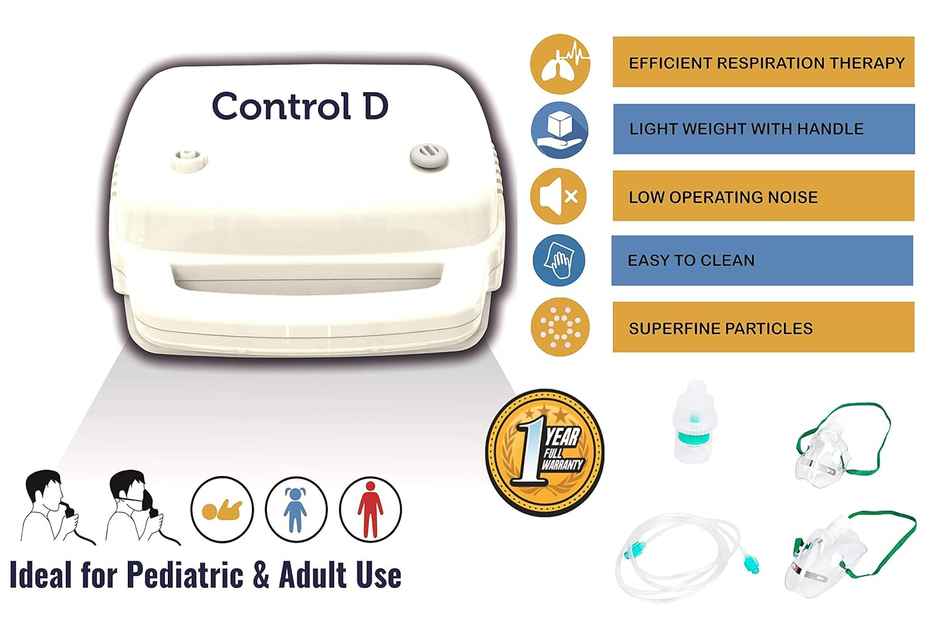Control D Compressor Complete Kit with Child and Adult Mask Nebulizer