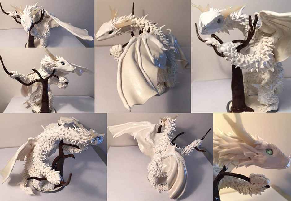 Chrome Natural Air-Dry Clay, White,All-Purpose Modeling Clay for Sculpting, Hand Modeling,Non-Toxic