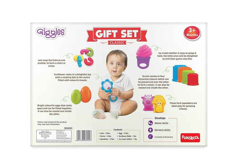 Giggles Funskool Gift Set Classic | Activity Toys for Development | Multicolor | 3 Months +