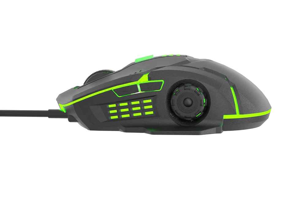 Intex Nova Gaming Wired Mouse | 4 DPI Shift with Max 3200 DPI | RGB Light | 1 Million Button & Smooth Scrolling | 1.4m Plug & Play Cable | Ergonomic Mouse for Win/iOS/Android - Black
