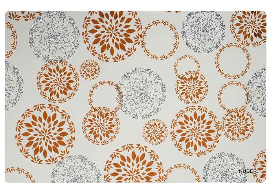 Kuber Industries 6 Pieces PVC Dining Table Placemat Set | White | HS 37 Kubmart020139