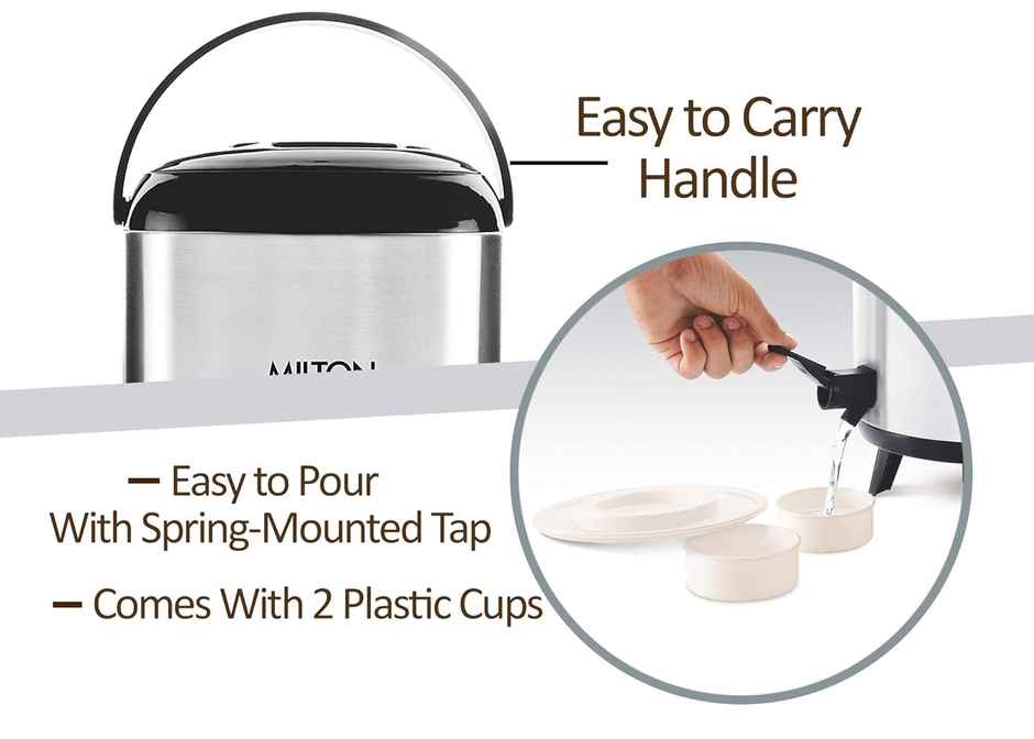 Milton Stellar 5 Thermosteel Water Jug | 4.6 Litres | Silver