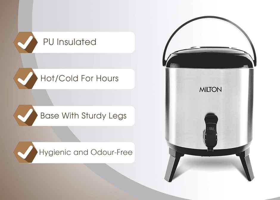 Milton Stellar 5 Thermosteel Water Jug | 4.6 Litres | Silver