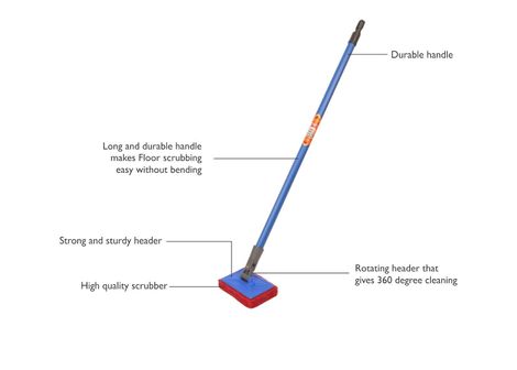 Gala Long Handle Floor Scrubber