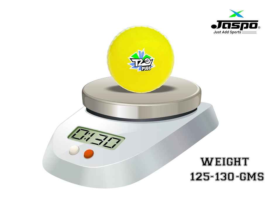 Jaspo Synthetic Rubber T-20 Plus Practice Cricket Ball/Wind Balls (Pack Of 6) - Yellow