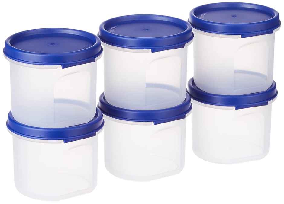Mahaware Modular Slim Round Container 300ml (Set of 3) (Blue)