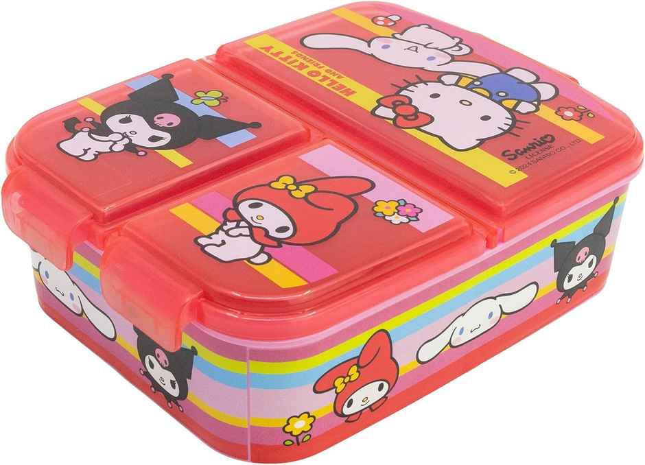 Striders Multi Compartment Rectangular Sandwich Box Hello Kitty And Friends | XL