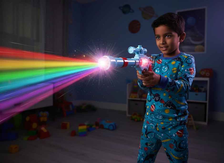 Chigy Wooh 3D Projection Strike Gun Light and Sound Effects For Kids