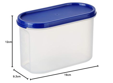 Mahaware Modular Space Saver Oval Container 1200ml (Set of 6) (Blue)
