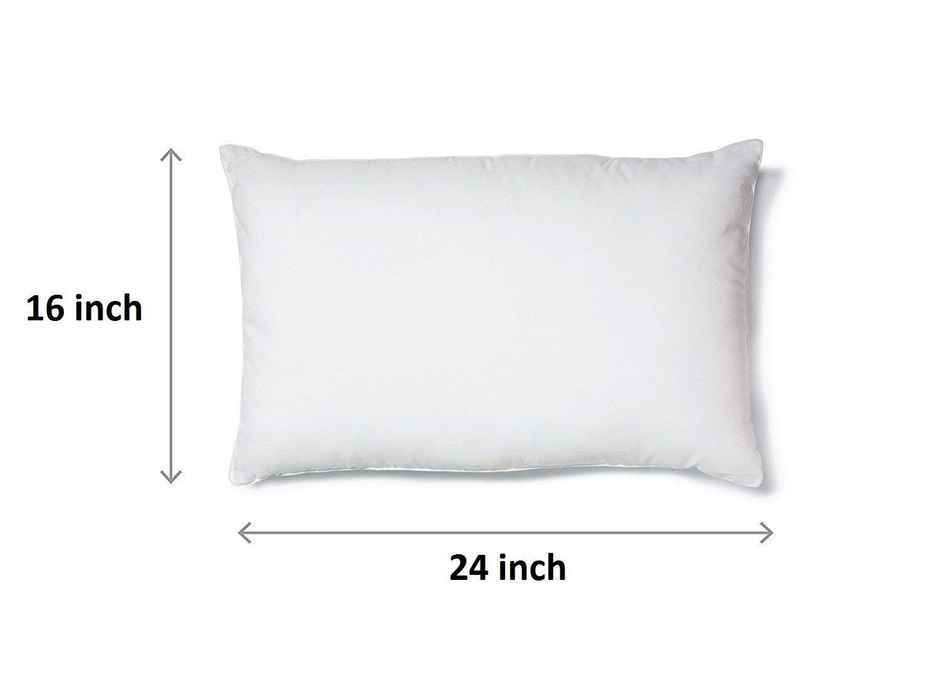 Kuber Industries Microfiber Pillow Filler | 16X24 Inch | White | 1 Piece (Microfiber)