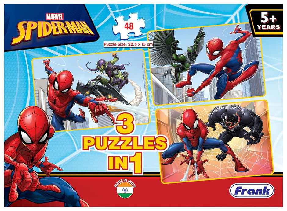 Frank Spider-Man - 3 In 1 Puzzle - 48 Pieces Each