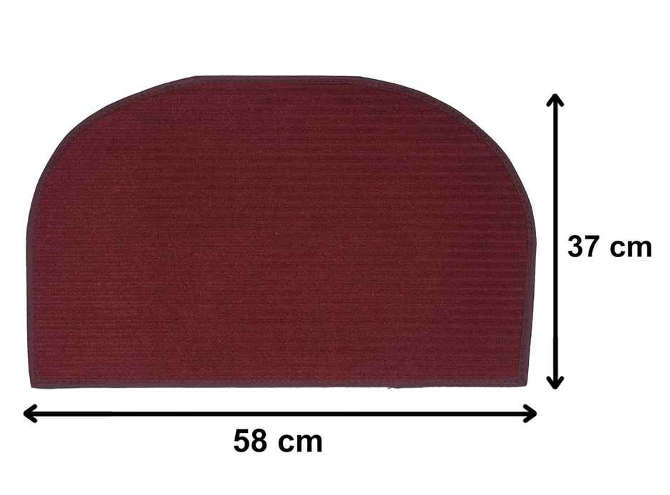 Kuber Industries Set of 3 Microfiber Door Mat | Red & Maroon & Blue