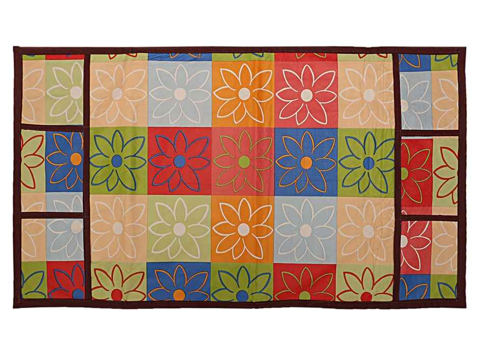 Kuber Industries Multi Floral Print 6 Utility Pockets Fridge Cover With Side Pockets (Multi)