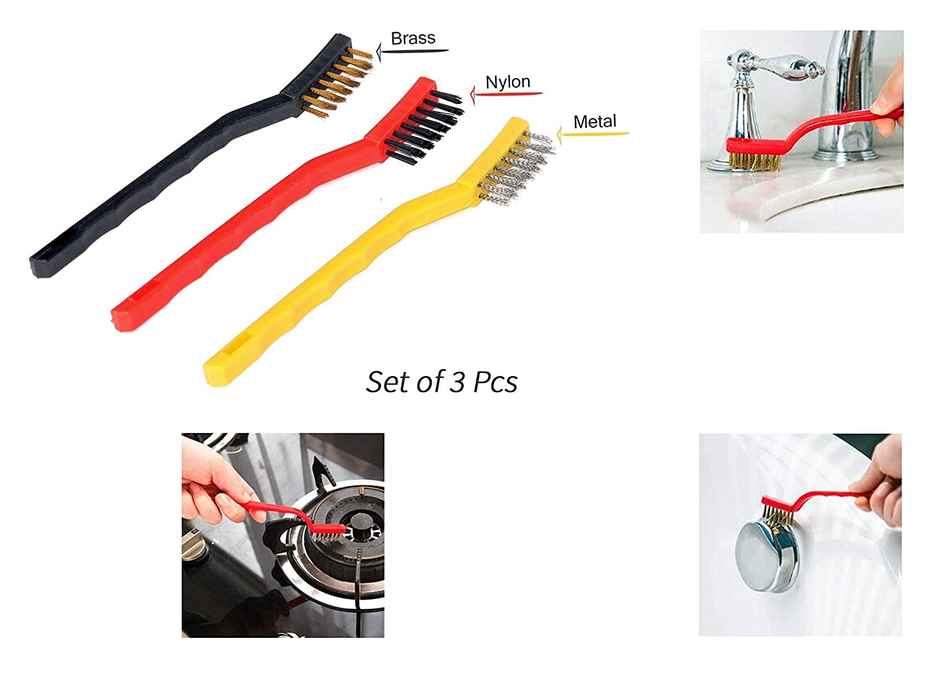 KVG Stove Cleaner | Bathroom Tap Cleaner | Hard Metal Brush | Rust Remover Brush