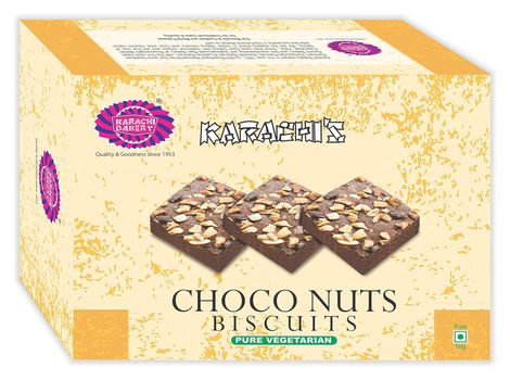 Karachi Bakery Choco Nuts Biscuits - Healthy, Crispy, No Preservatives,