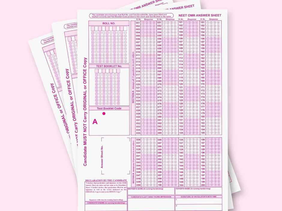 Paperbees OMR Sheet |100 MCQ's | OMR Sheet for Practice | A4 Size - 70 GSM Paper