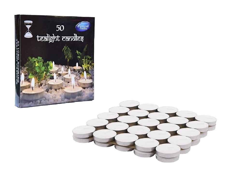 Tealight Candles | Smokeless | Pack Of 50 | 8 g Each | Prosperro Lumo