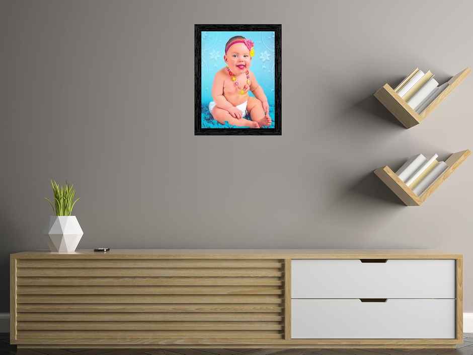 Indianara Cute Baby Painting With Fame, 10 x 13 inch - 6275BK