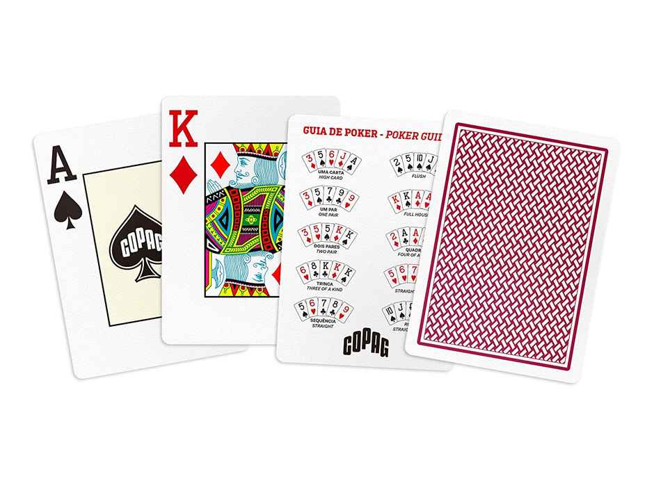 Parksons Copag Texas Hold'em, Poker Size, Jumbo Index Playing Cards, Black & Burgundy