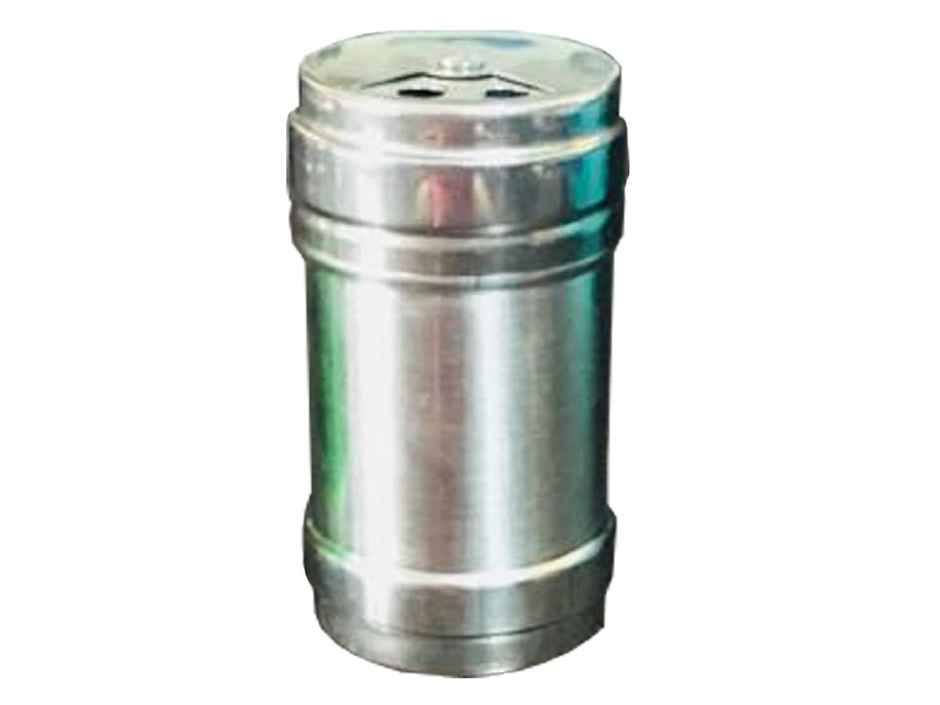 Kuber Industries Stainless Steel Cylindrical Shape Namak Dani/Salt and Pepper Shaker 2 Pcs | Silver