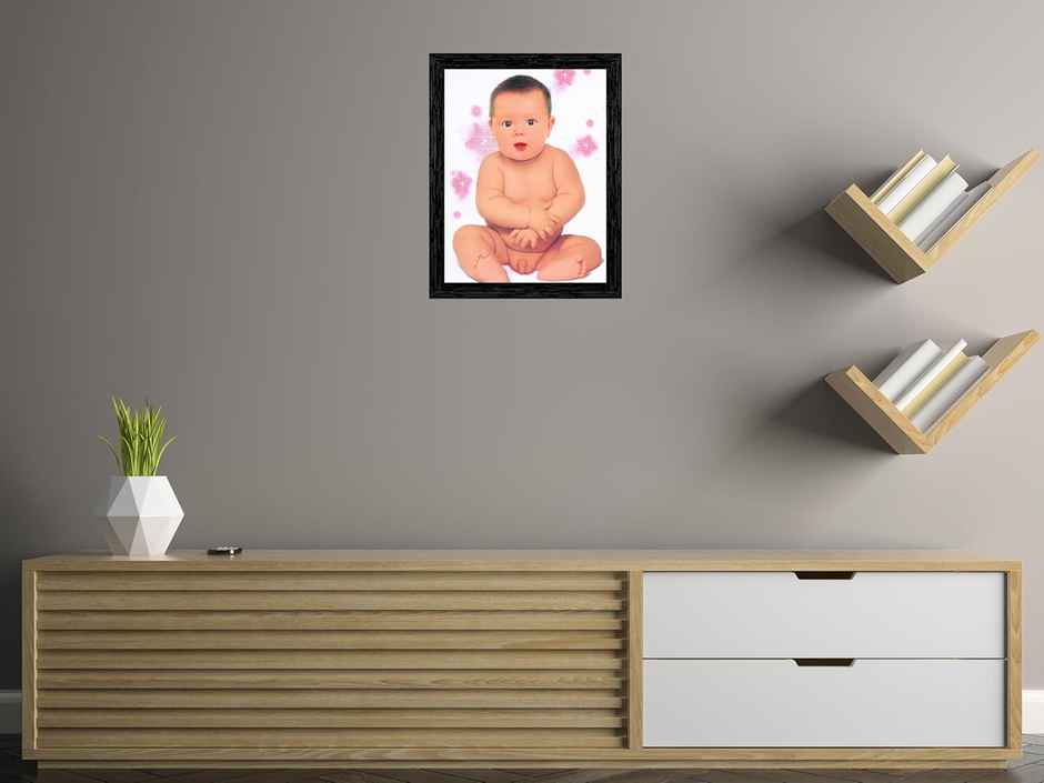 Indianara Cute Baby Painting With Fame, 10 x 13 inch - 6273BK