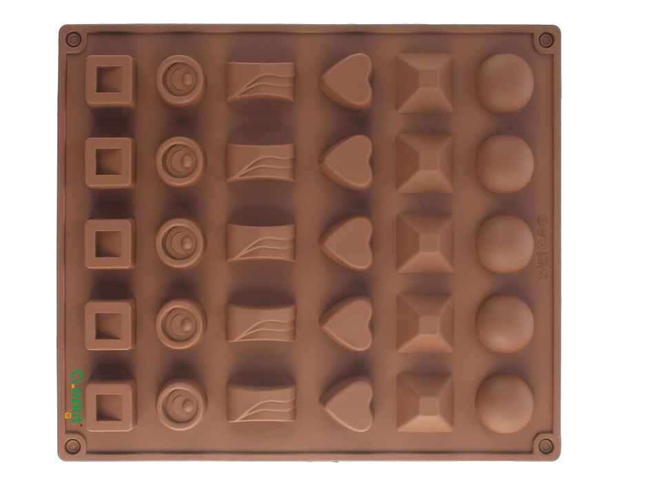 Clazkit - YH-525 Silicone Chocolate Mould, Brown, 39 x 255 x 250 millimeters