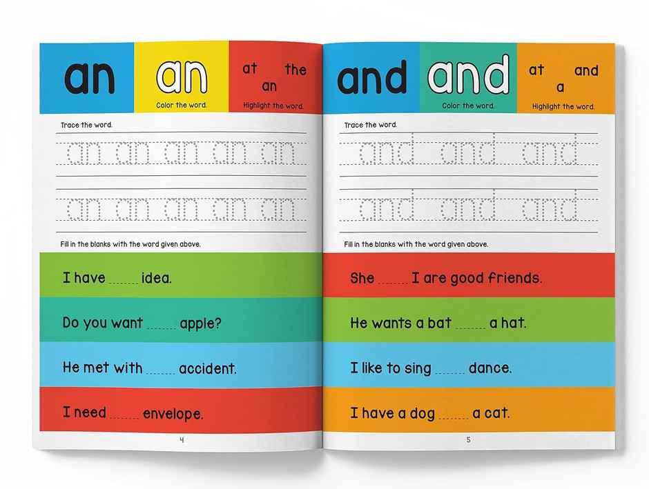 My First Sight Words and Sentences- Activity Book for Children