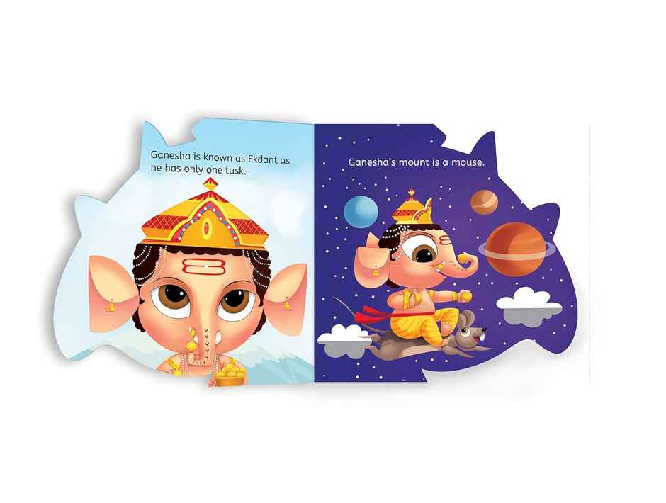 My First Shaped Board Book- Illustrated Lord Ganesha Hindu Mythology Picture Book for Kids Age 2+