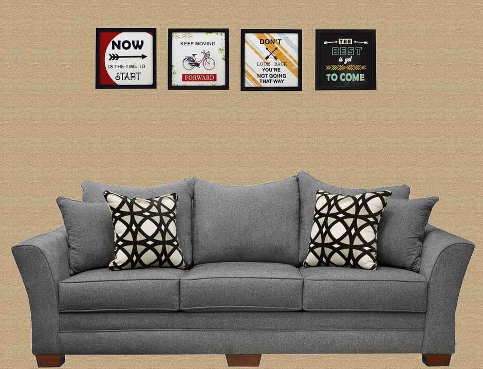 Indianara Set of 4 Motivational Decor Framed Wall Hanging Laminated Paintings Matt Art Prints
