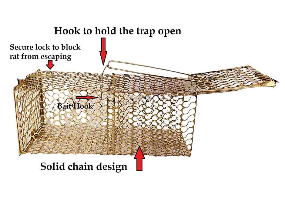 Homeharmony Metal Trap Cage | For Rats, Mice, Rodents