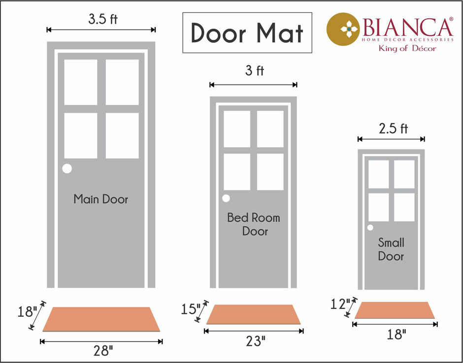 BIANCA Highly Durable Anti Slip Door Mat | 1 Pc Large Size | Splender | Tameta Beige Orange