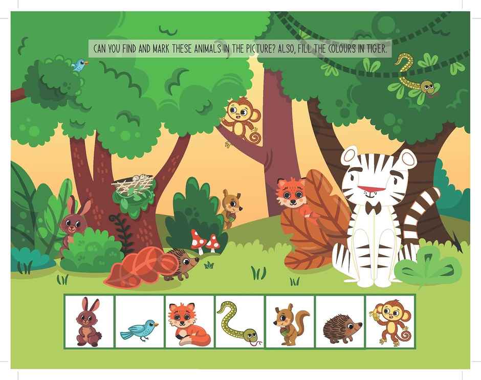 Fun With Animals Activity & Colouring Book For Kids |Perfect Activity For Toddlers & Preschoolers