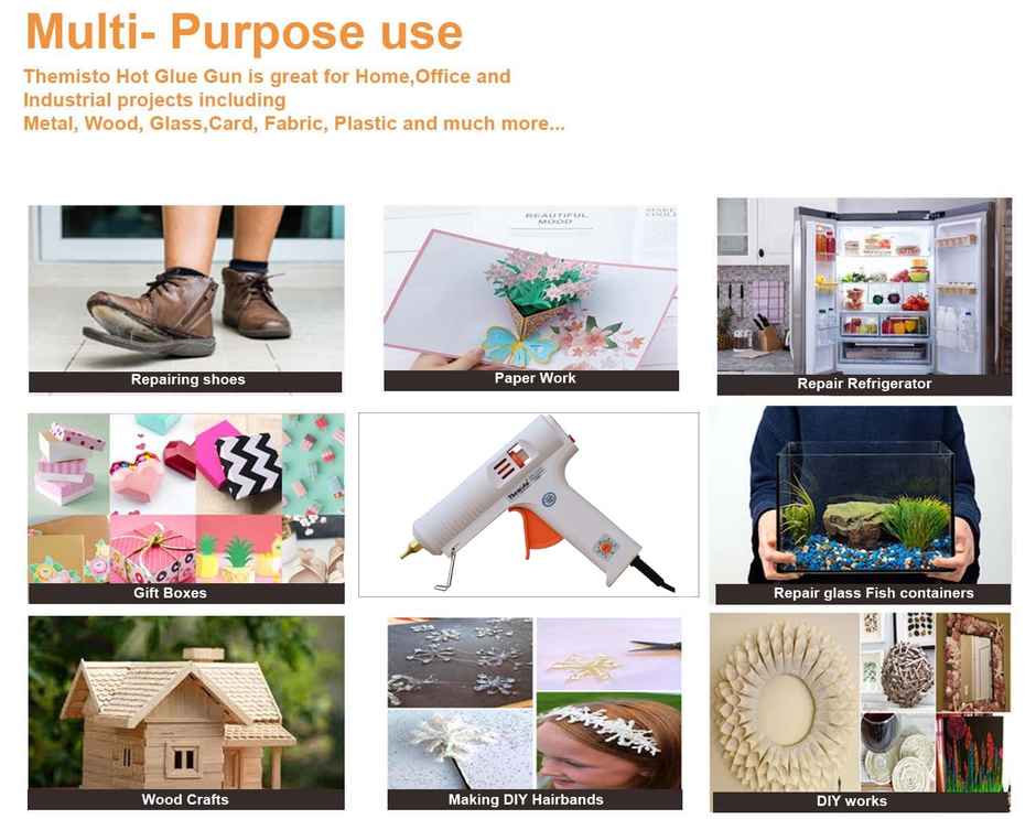 Themisto Built With Passion Glue Gun With Free Hot Melt Glue Sticks-Corded Electric