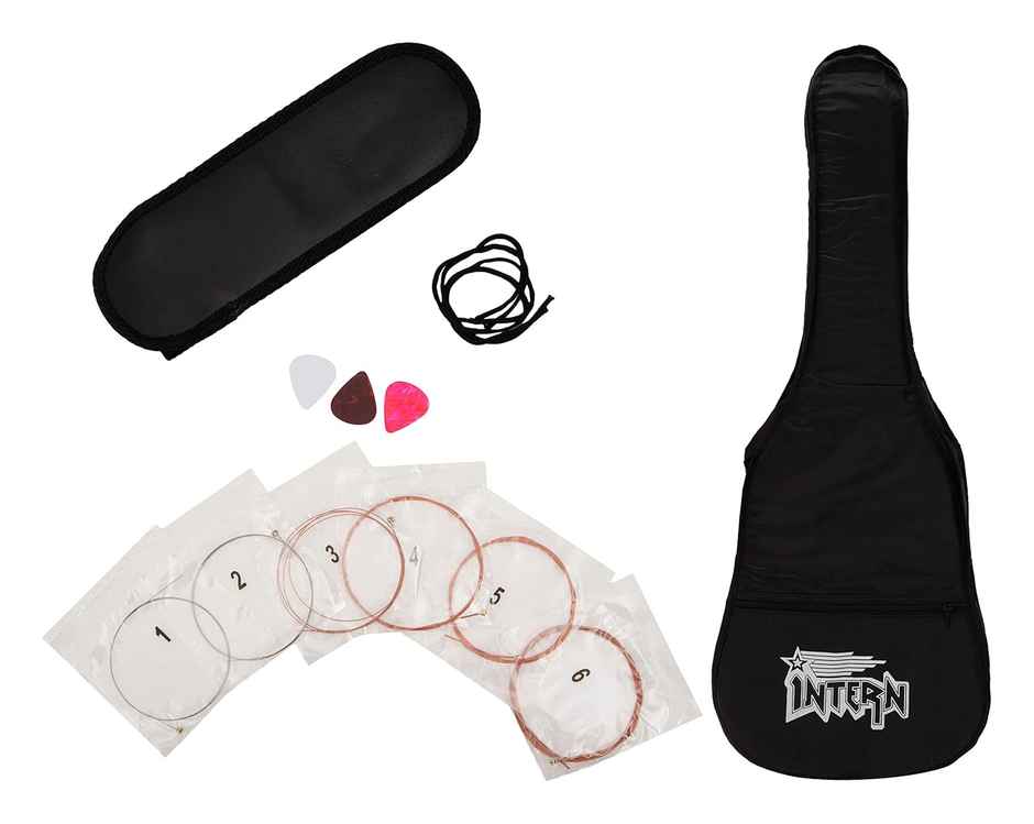 Intern Int-38C-Vt-G 38 Inch Right Handed Lindenwood Glossy Acoustic Guitar Kit | Violet