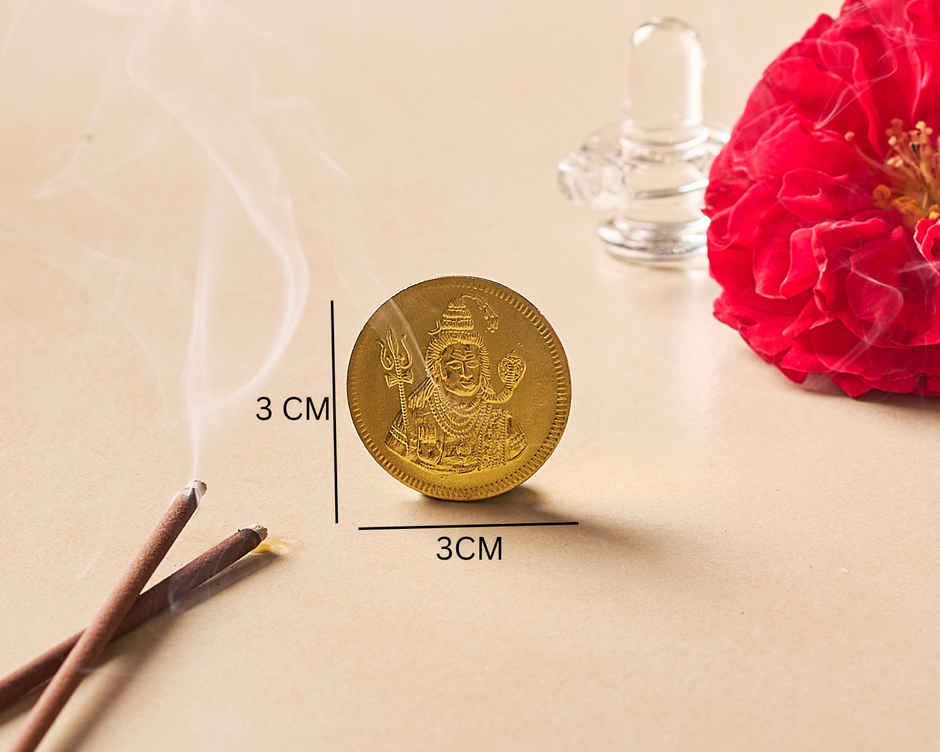 Brass Shiva Coin | Svasti