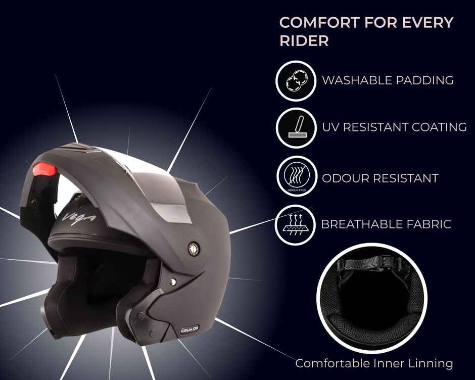 Vega Crux Dx Dull Black Helmet-L