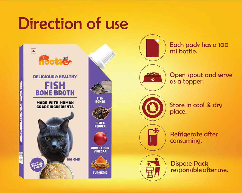 Nootie Natural Fish Broth for Dogs and Cats Nutrient Rich Hydrating Meal Topper