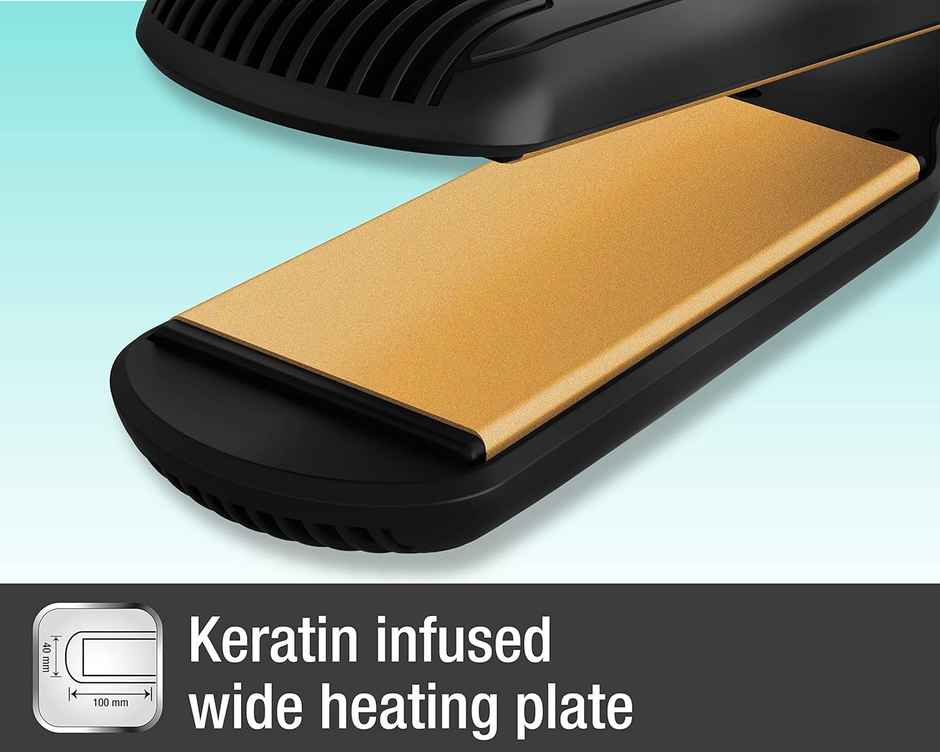 Havells Hs4122 Keratin Hair Straightener With Digital Display|Adjustable Temp|All Hair Types|Black