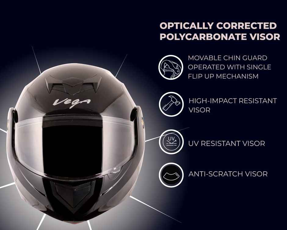 Vega Crux Dx Black Helmet-L