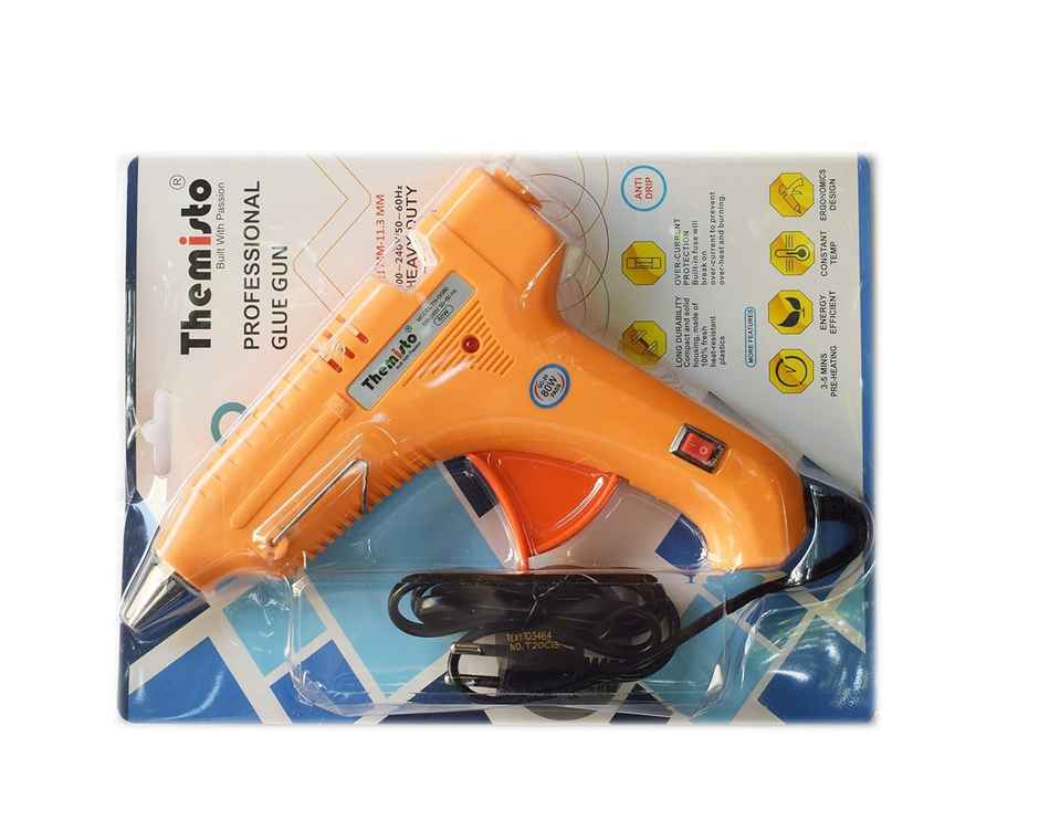 Themisto 80W Hot Melt Glue Gun With 5 Transparent Hot Glue Stick