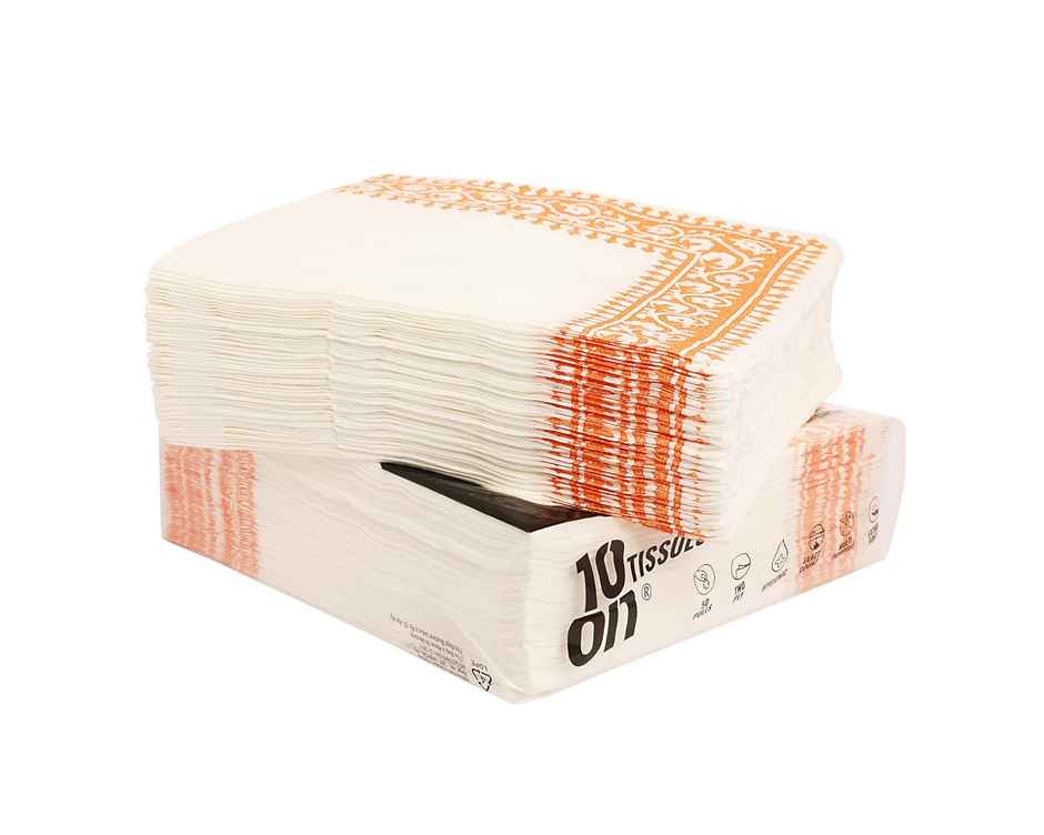 10'ON Tissues Lite Extra Soft Printed Napkins - 50 Pulls - 2 Ply
