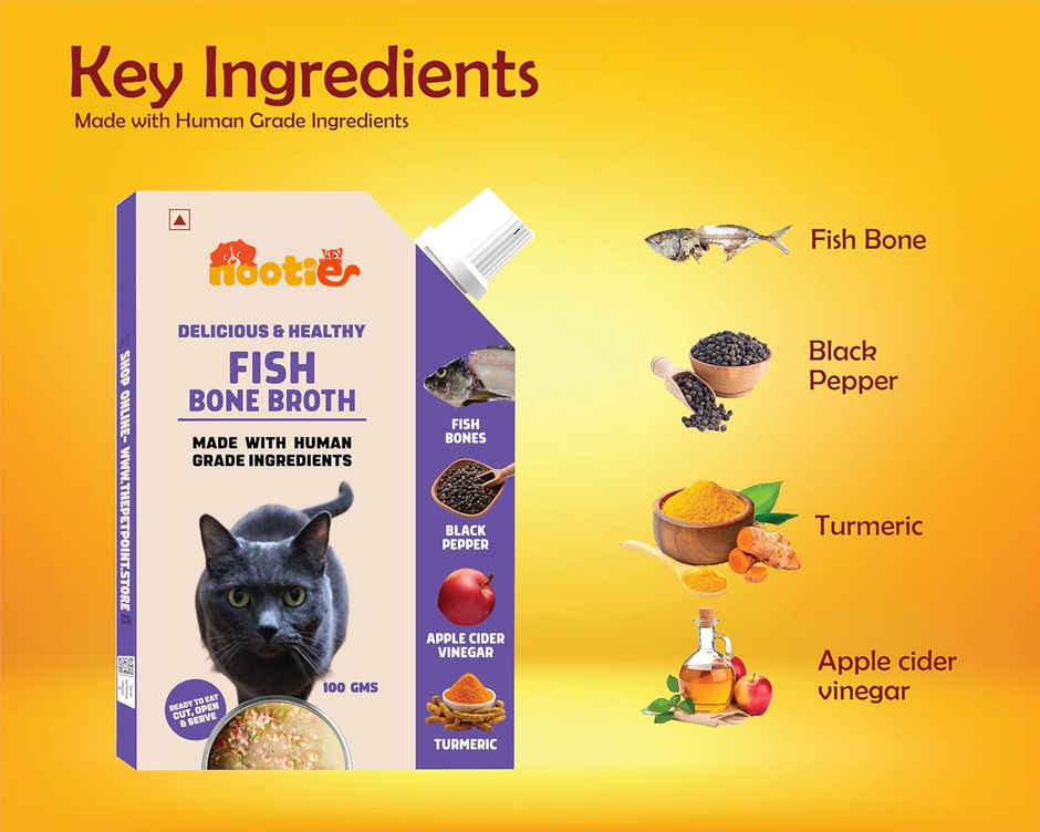Nootie Natural Fish Broth for Dogs and Cats Nutrient Rich Hydrating Meal Topper