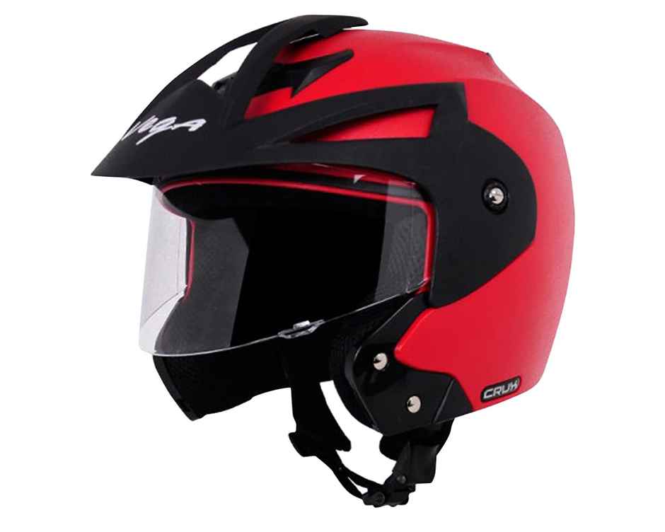 Vega Crux Open Face Red Helmet-L