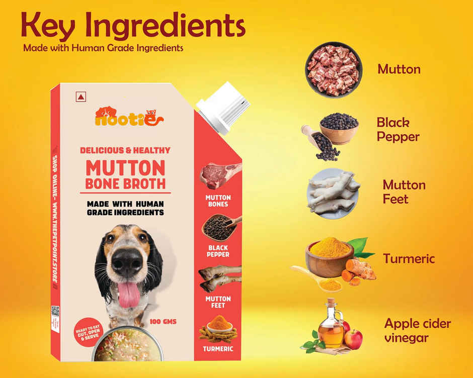 Nootie Mutton Bone Broth for Dogs | Nutrient-Rich Natural Supplement