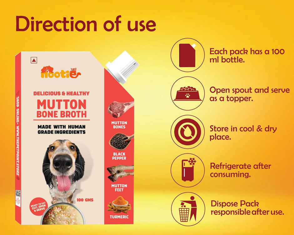 Nootie Mutton Bone Broth for Dogs | Nutrient-Rich Natural Supplement