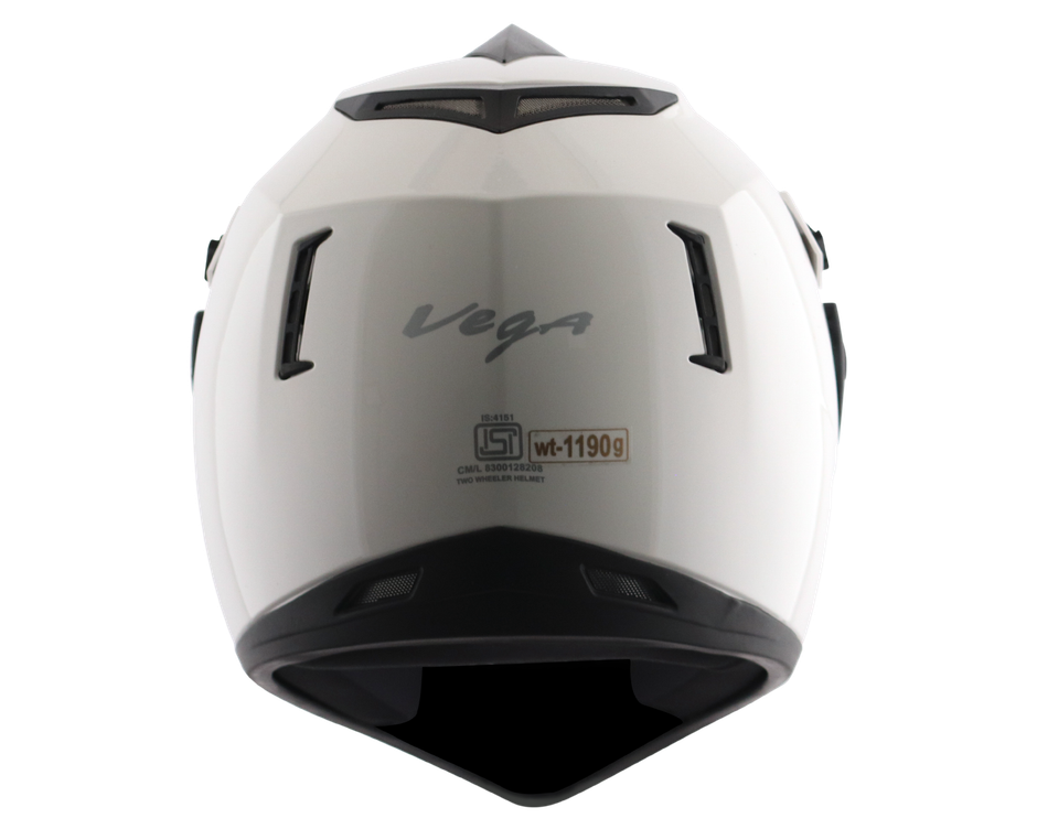 Vega Off Road D/V Lightweight Full Face Helmet- White M